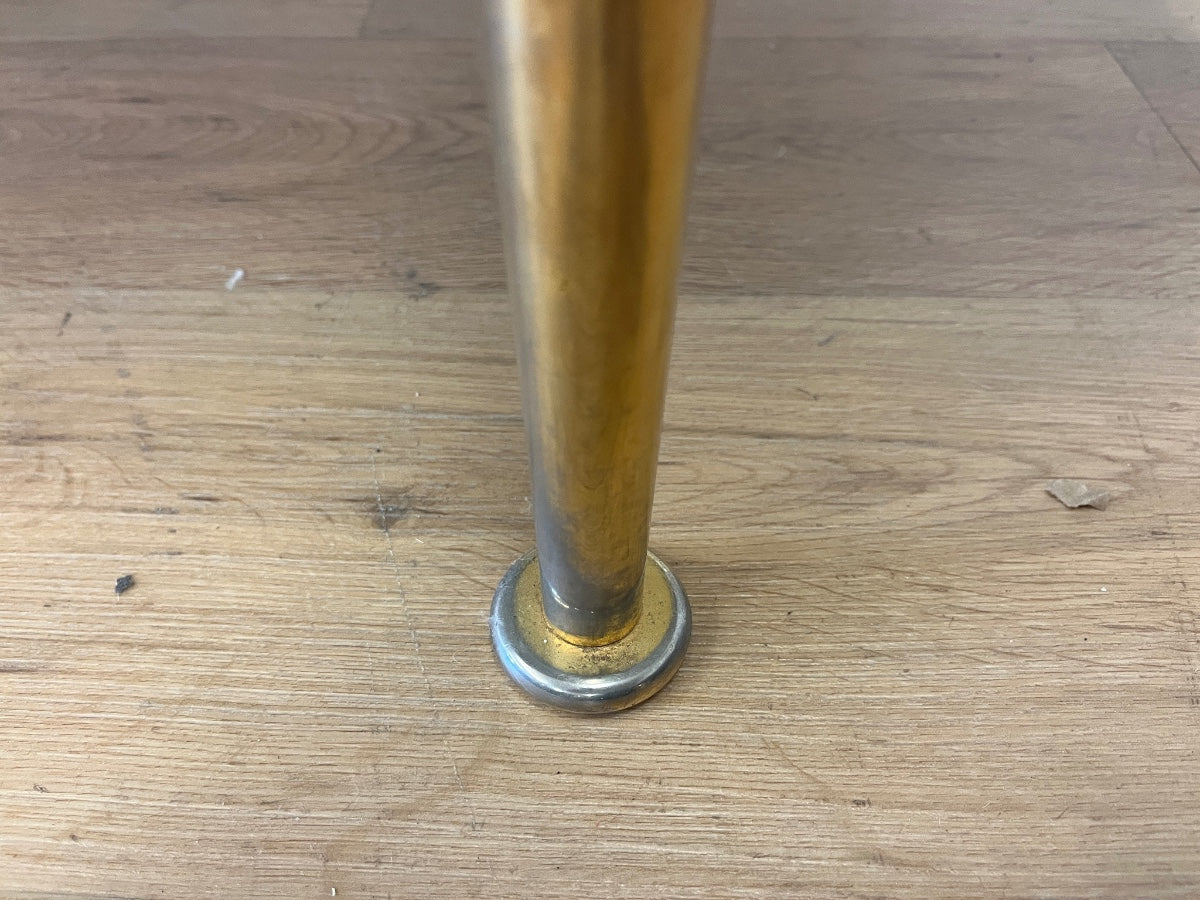 Vintage Art Deco Brass & Smoked Glass Cocktail Table