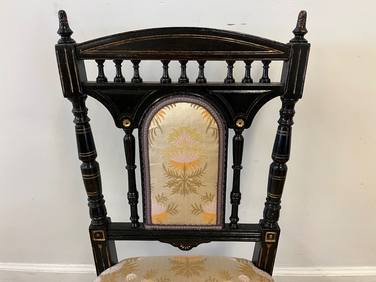 Custom Upholstered Petite Victorian Chair in Dedar Fabric