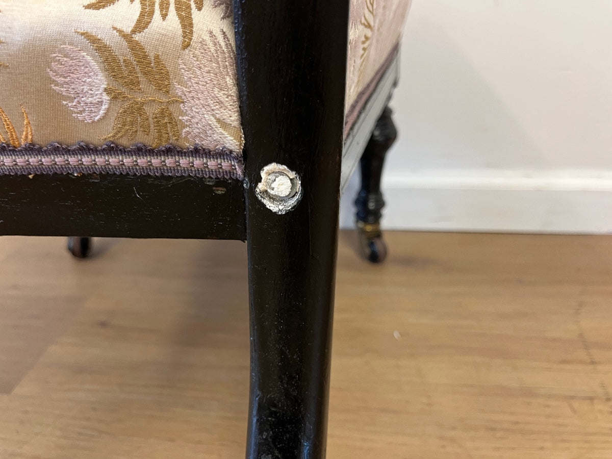 Custom Upholstered Petite Victorian Chair in Dedar Fabric