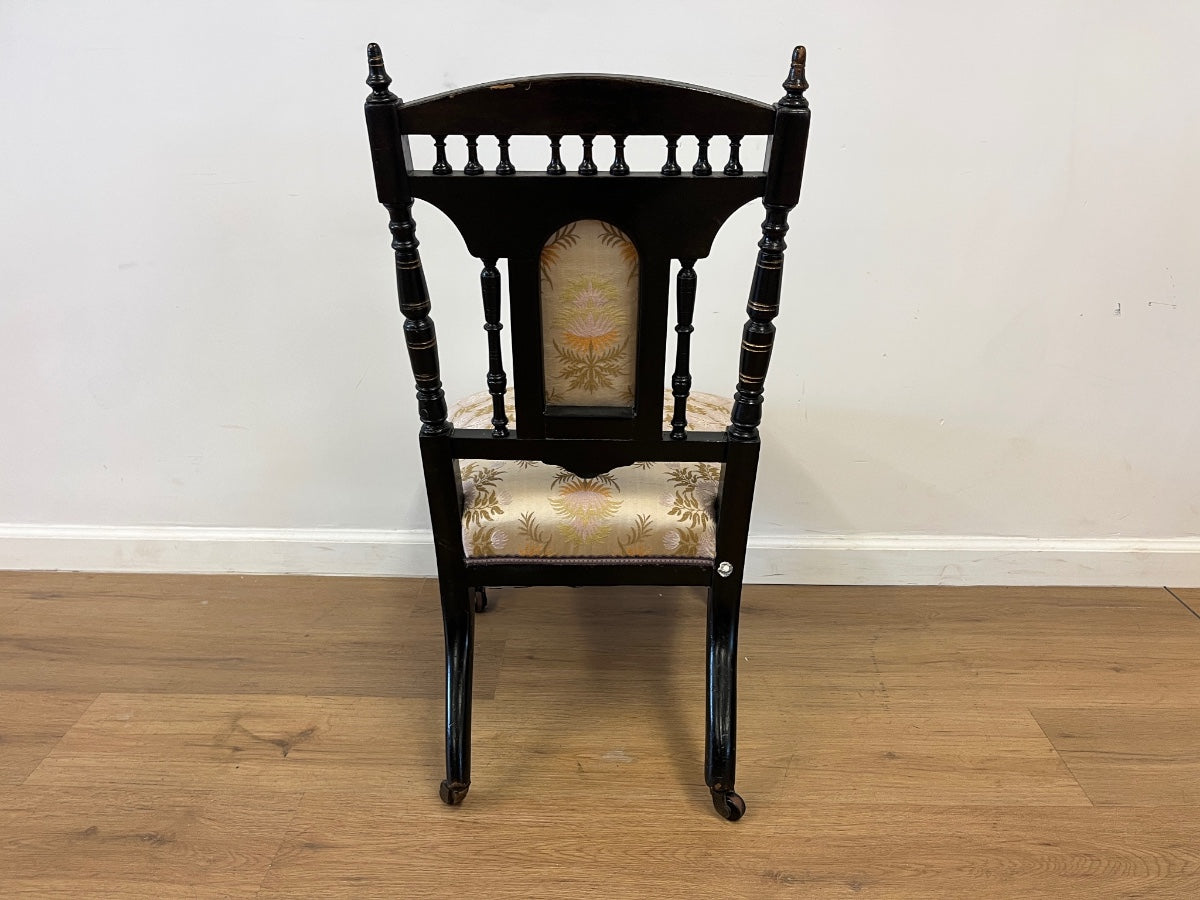 Custom Upholstered Petite Victorian Chair in Dedar Fabric