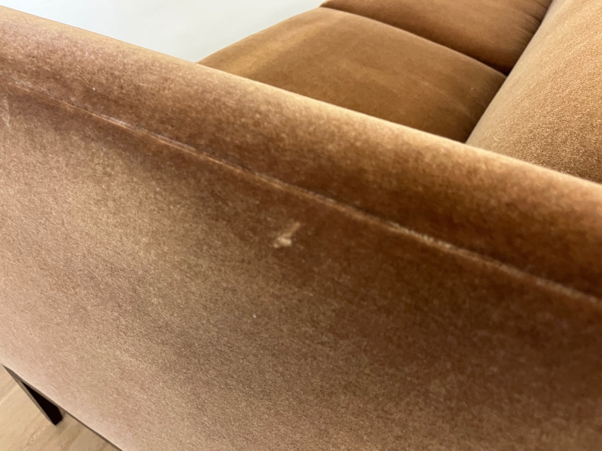 Custom Upholstered Bolier Sofa in Cocoa Mohair
