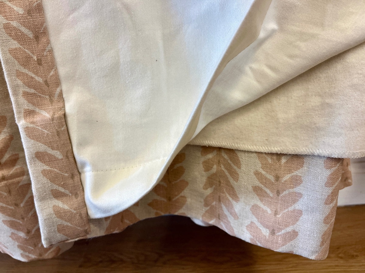 Schumacher Woodperry Pinch Pleat Panels with Blackout Lining, Set of 2 Panels