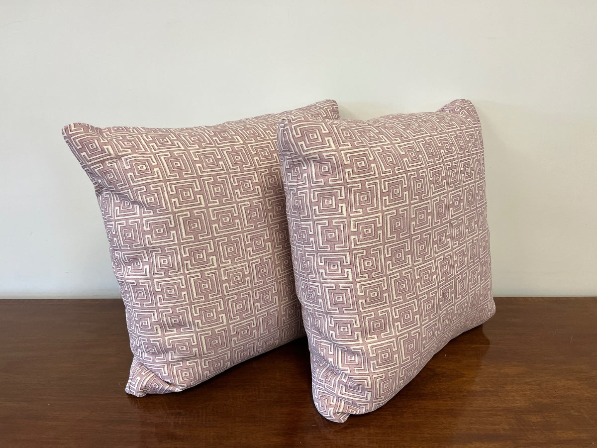 Elizabeth Eakins Cybill Fabric Pillows in Orchid, Pair