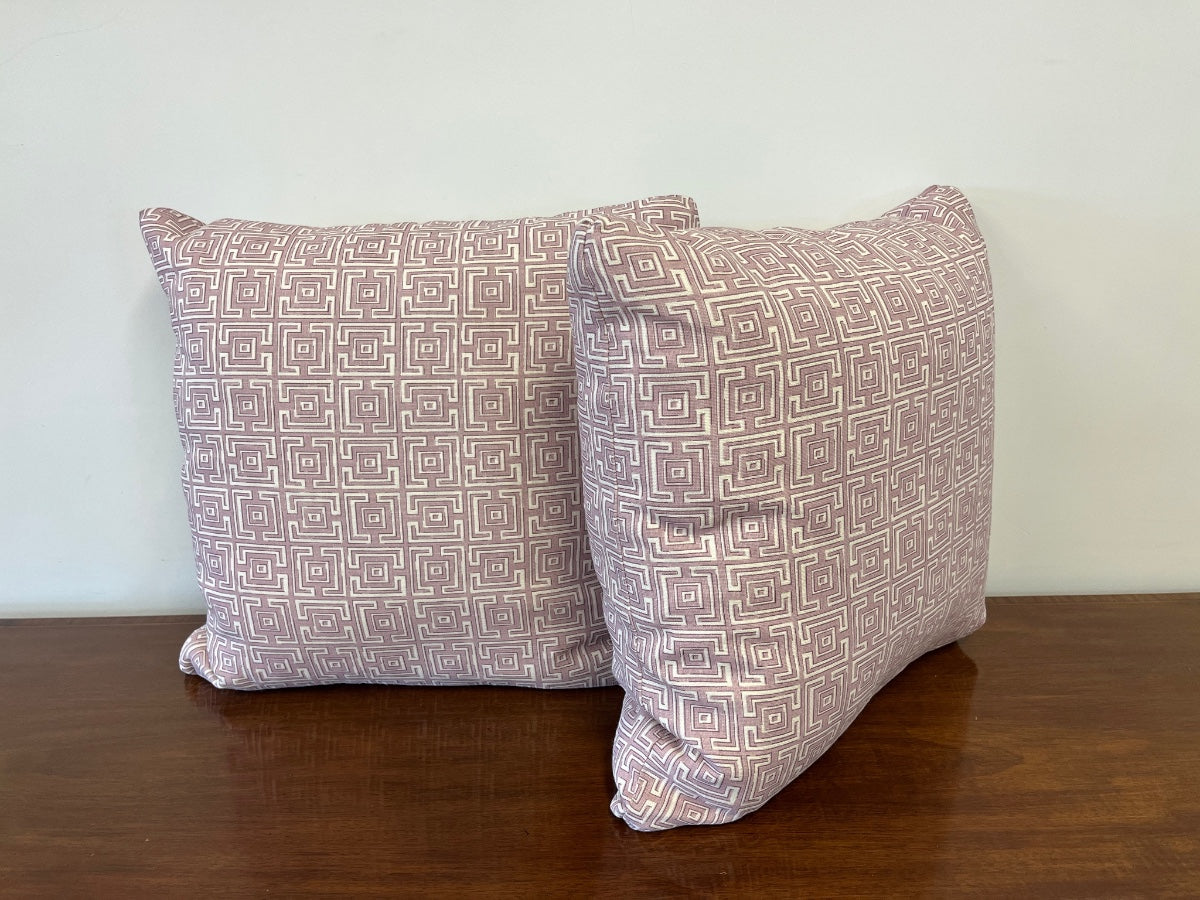 Elizabeth Eakins Cybill Fabric Pillows in Orchid, Pair