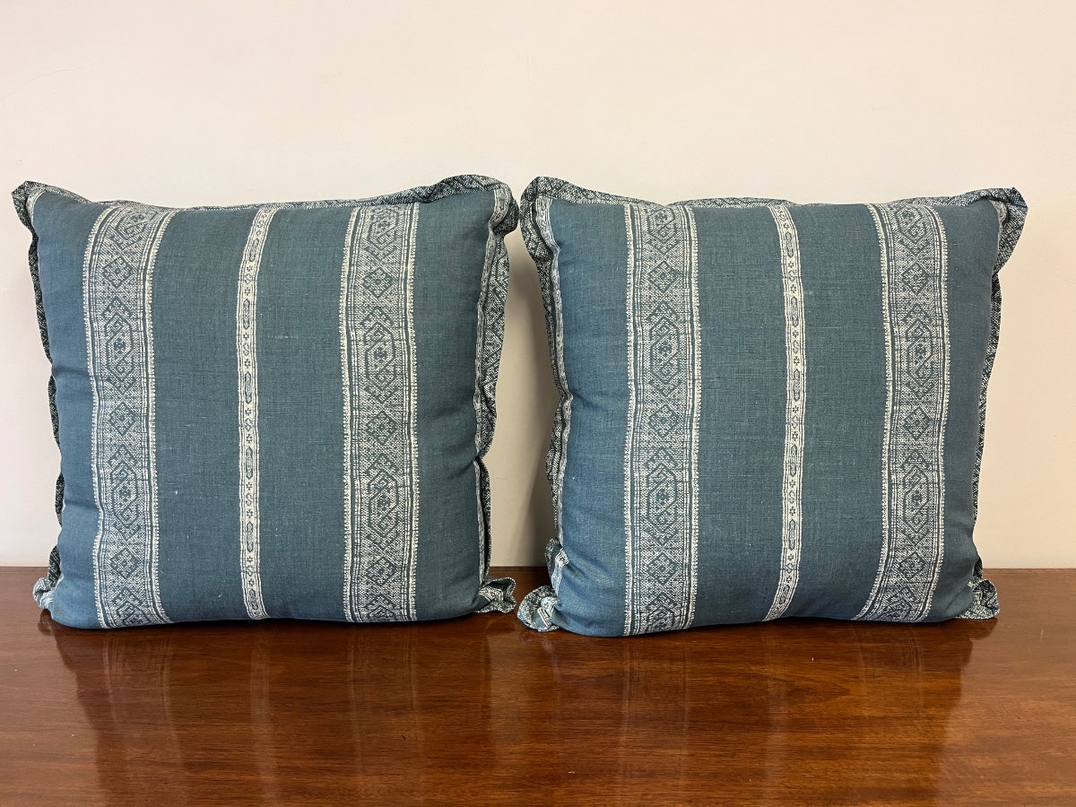 Carolina Irving Patmos Stripe Pillows, Pair