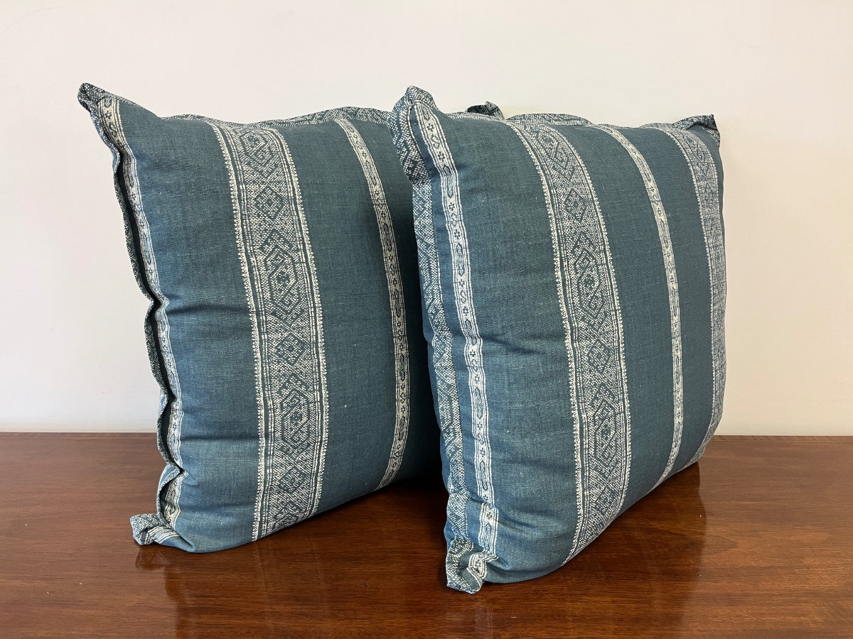 Carolina Irving Patmos Stripe Pillows, Pair