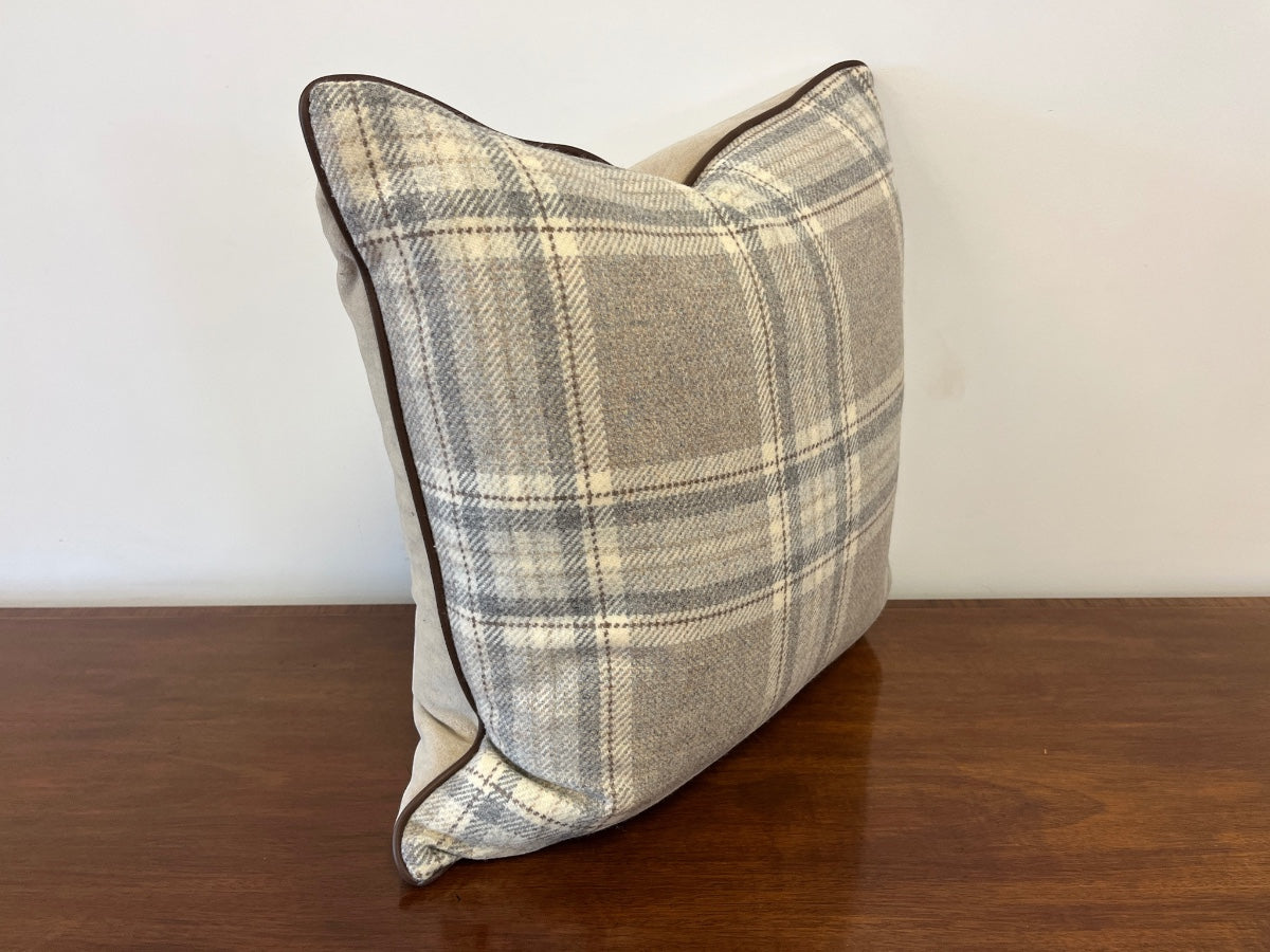 Plaid Wool Pillow