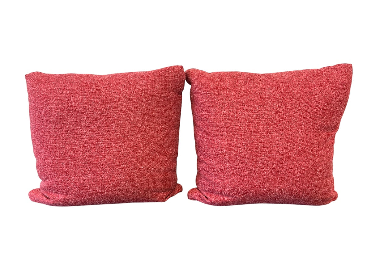 Pierre Frey Red Wool Pillows, Pair