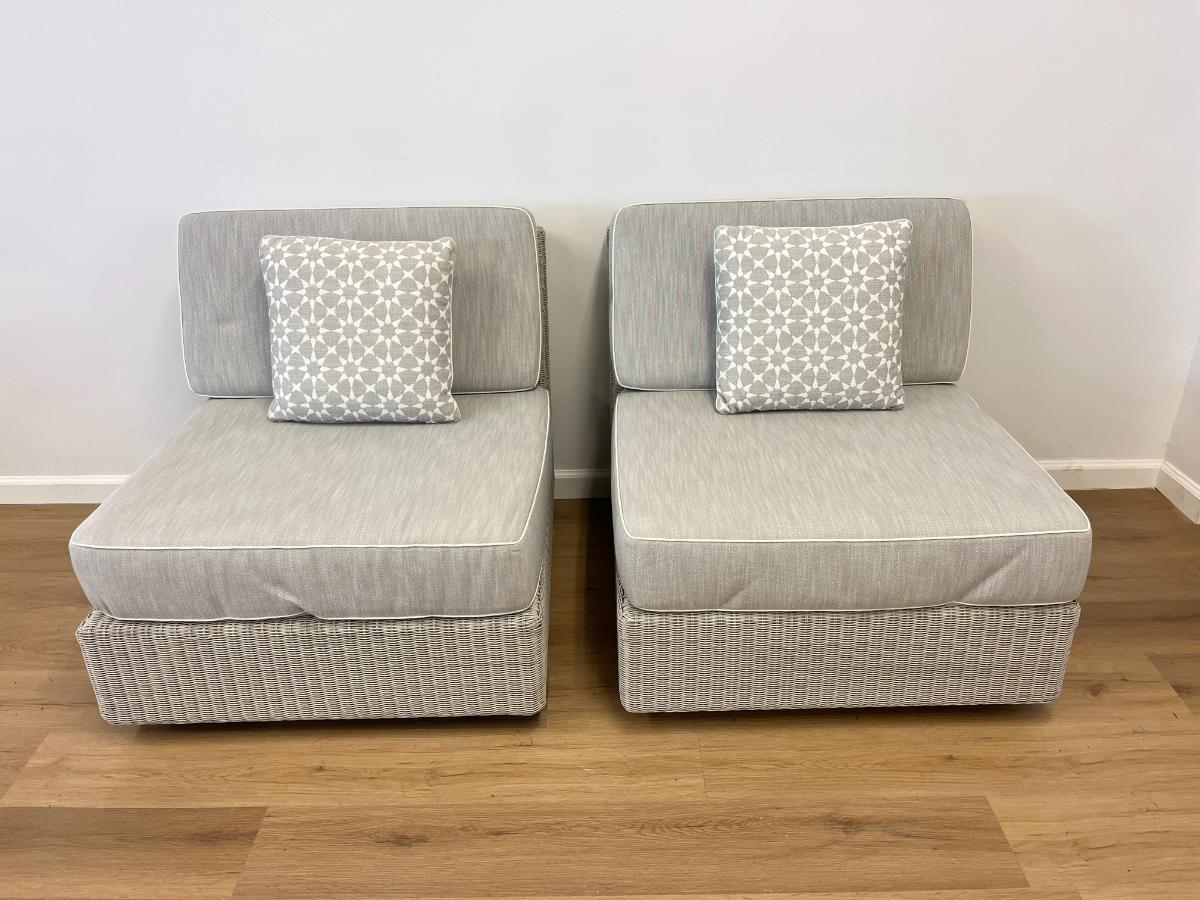 Kingsley Bate Westport Sectional Armless Chairs, Pair