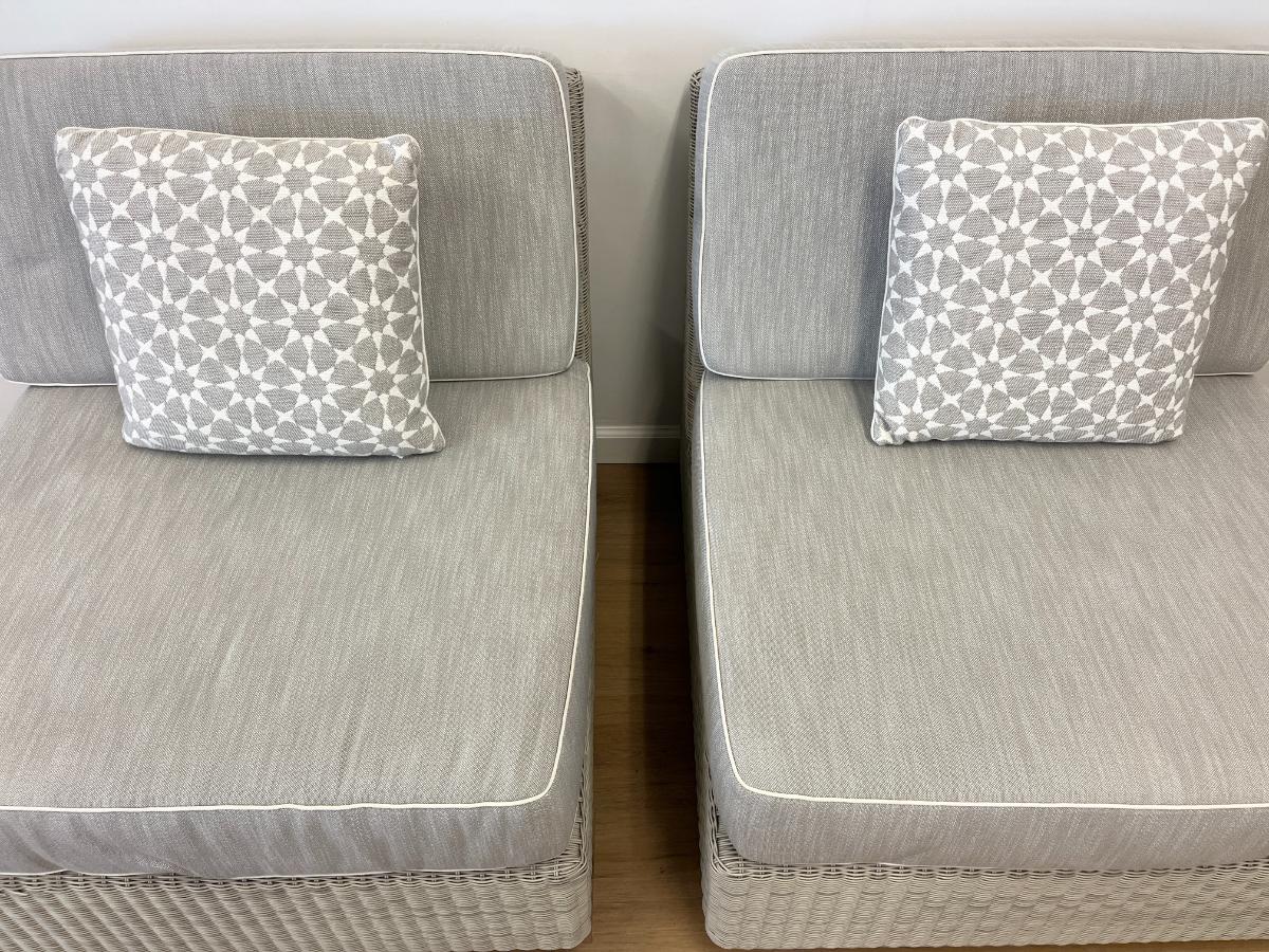 Kingsley Bate Westport Sectional Armless Chairs, Pair