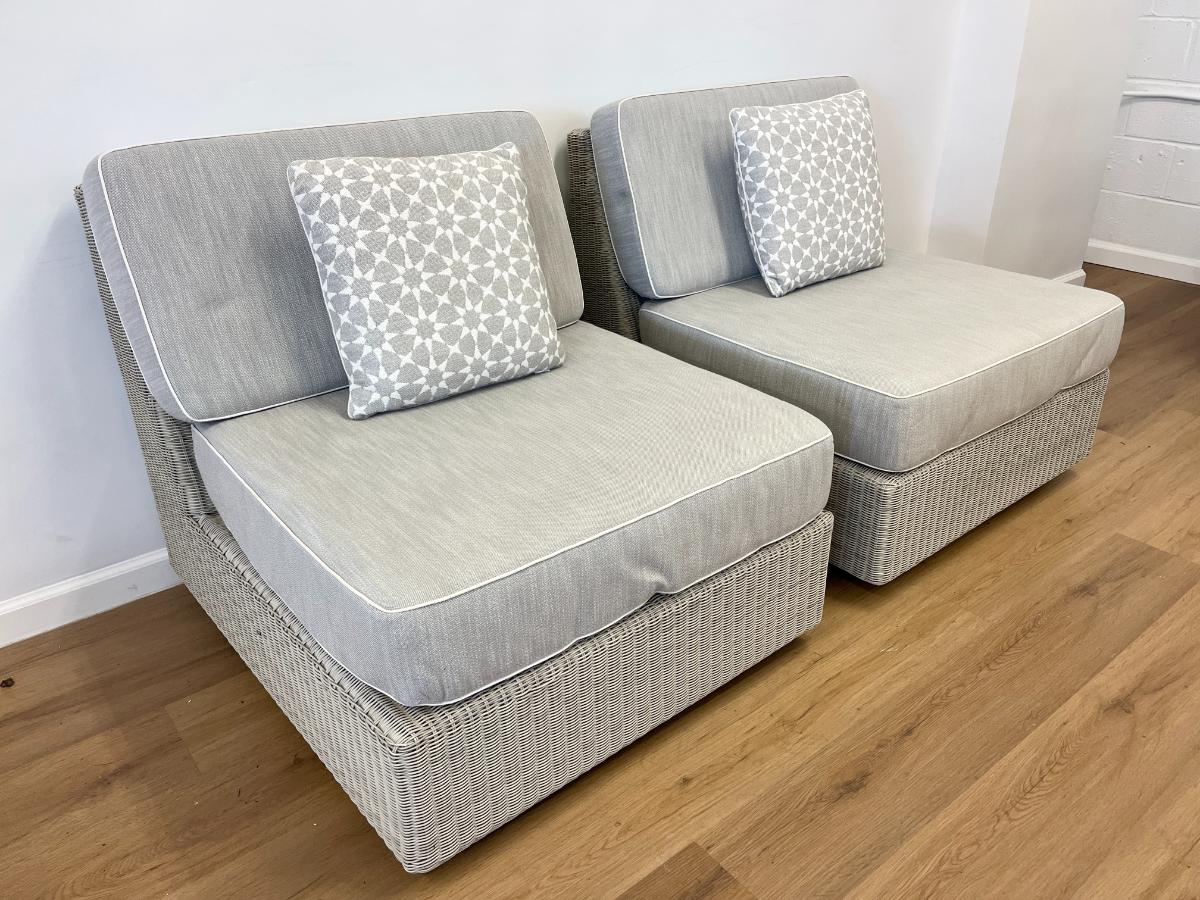 Kingsley Bate Westport Sectional Armless Chairs, Pair