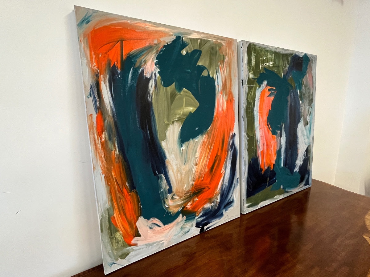 Kerri Rosenthal Original Paintings, Set of 2