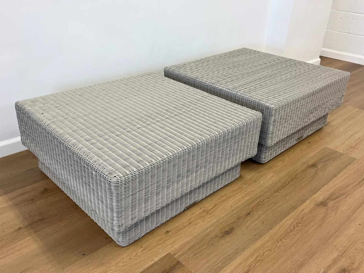 Kingsley Bate Westport Woven Cocktail Tables, Pair