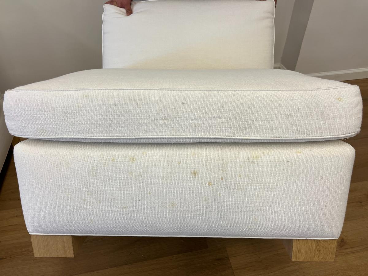 White Slipper Chairs, Pair