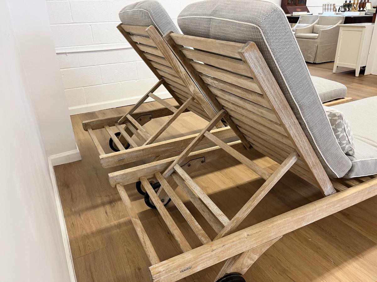 Barlow Tyrie Classic Chaise Lounges with Drink Trays, Pair (2 of 2)