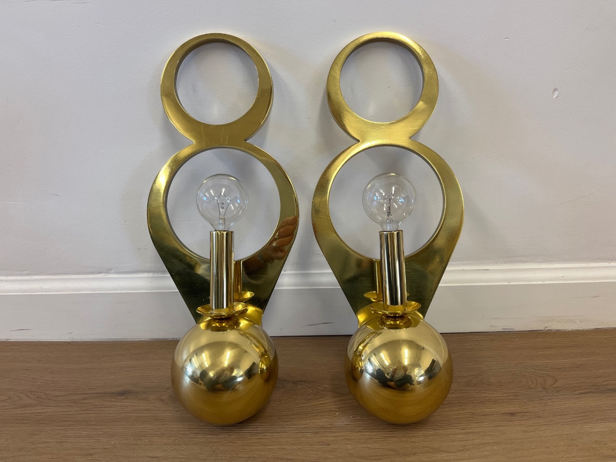 Amanda Nisbet for Urban Electric Brass Montreal Sconces, Pair
