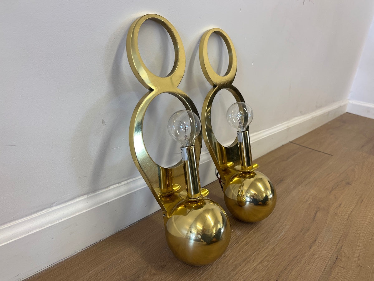 Amanda Nisbet for Urban Electric Brass Montreal Sconces, Pair