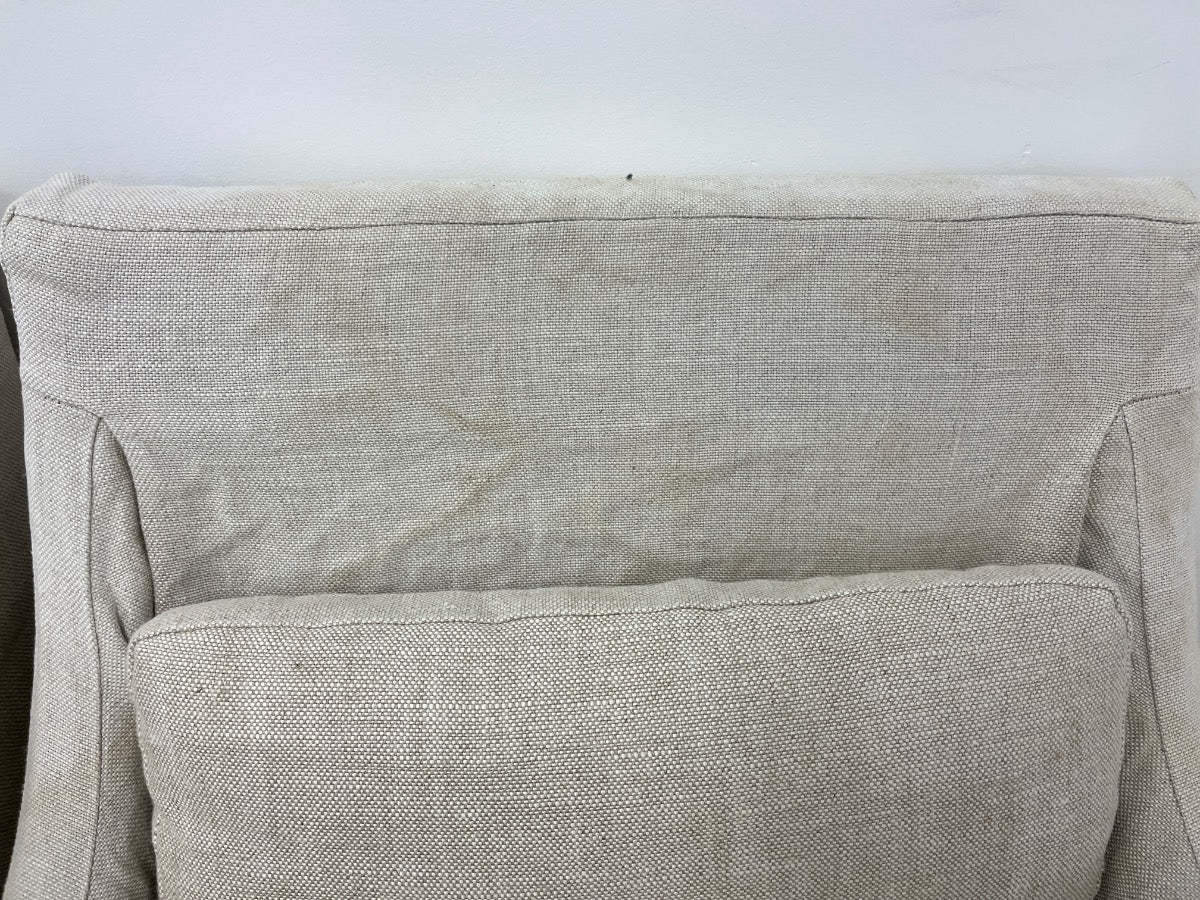 Restoration Hardware Low Belgian Slipcovered Arm Chairs, Set of 8