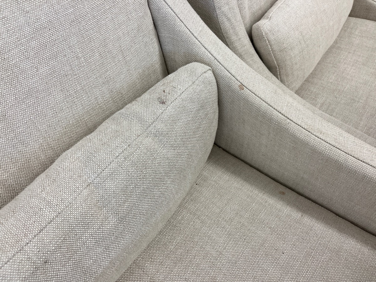 Restoration Hardware Low Belgian Slipcovered Arm Chairs, Set of 8