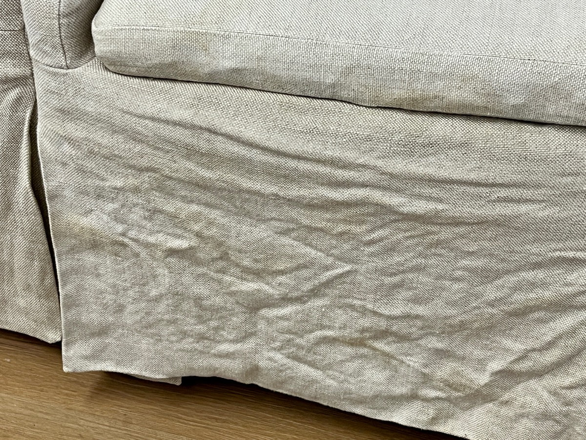 Restoration Hardware Low Belgian Slipcovered Arm Chairs, Set of 8