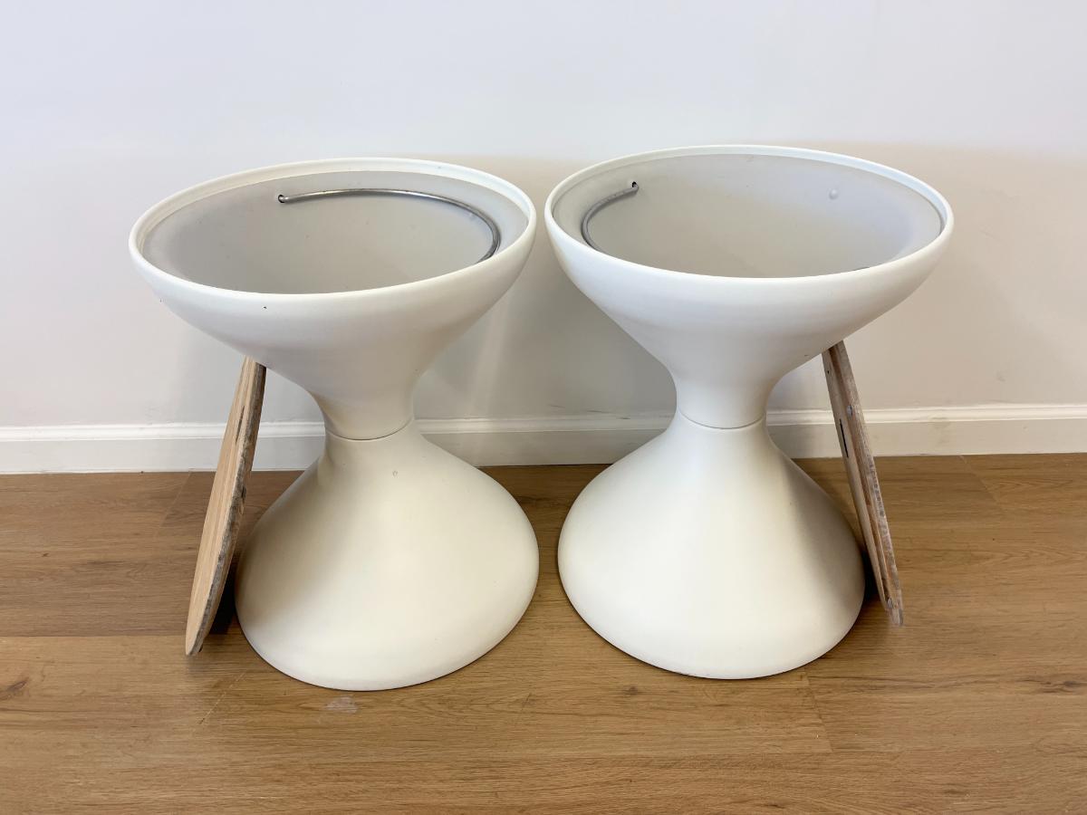 Gloster Bells Side Tables with Ice Buckets, Pair