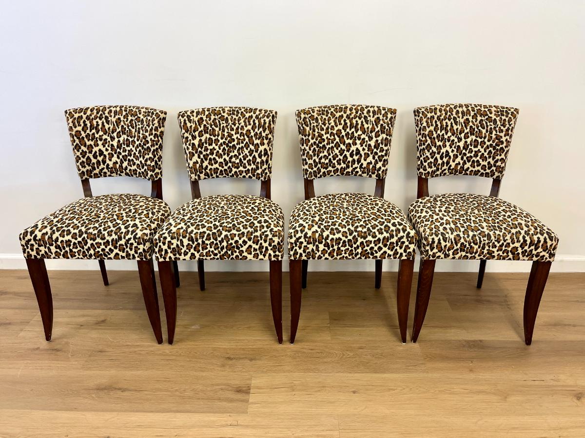 Vintage Custom Upholstered Dining Chairs, Set of 4