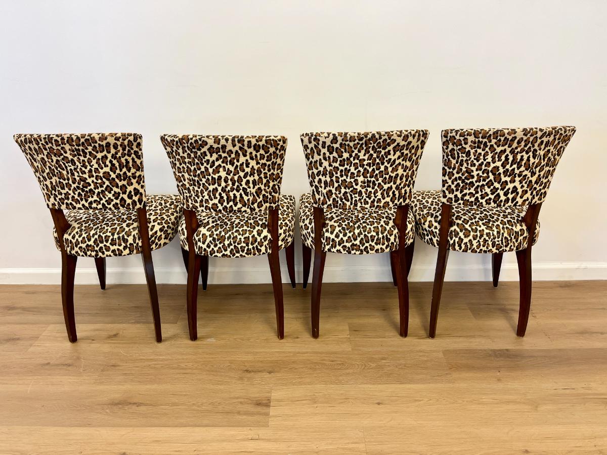 Vintage Custom Upholstered Dining Chairs, Set of 4