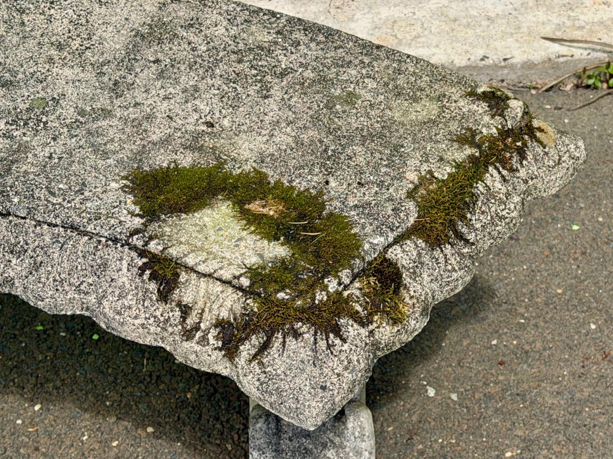 Campania Curved Cement Garden Bench