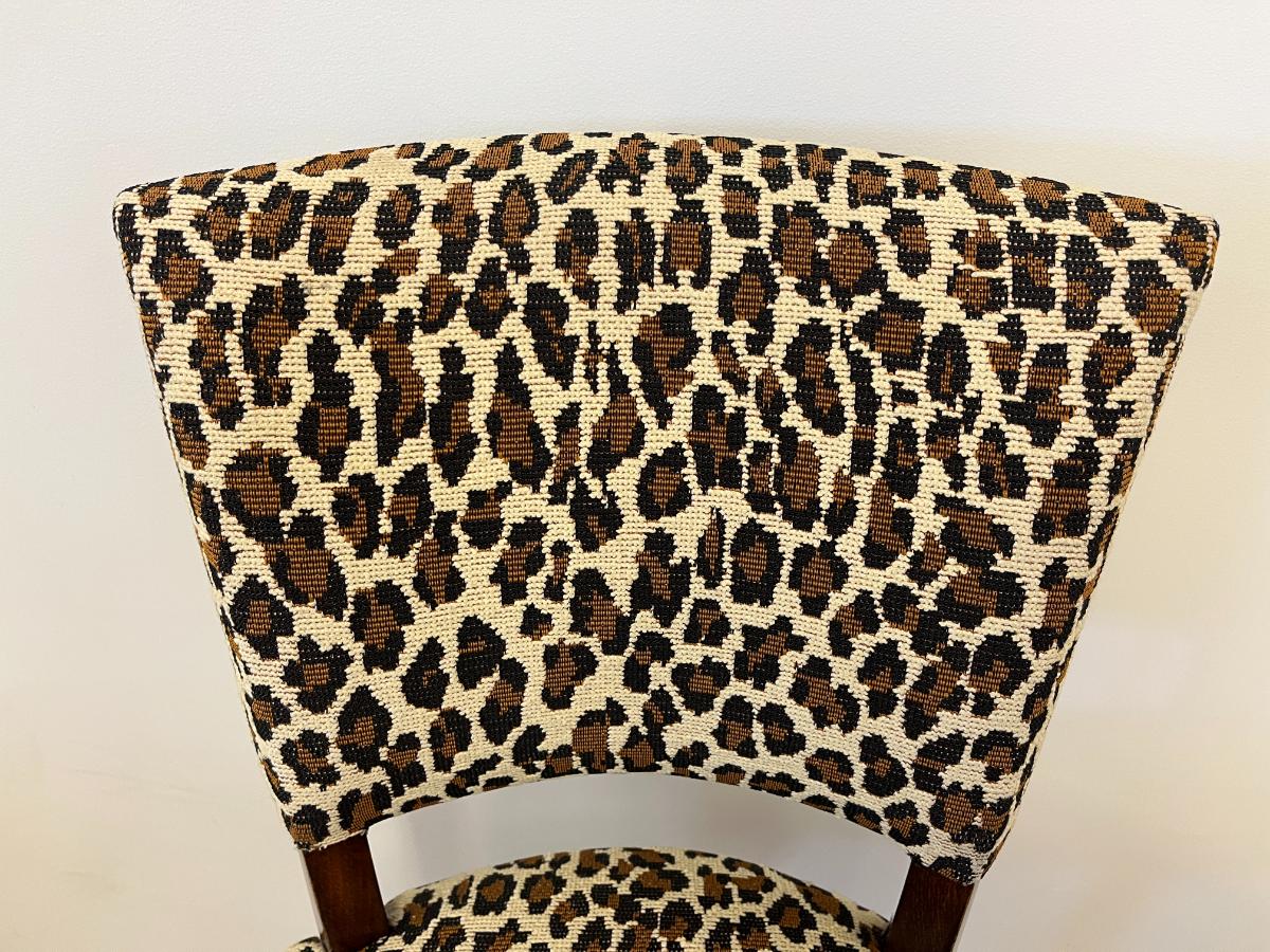 Vintage Custom Upholstered Dining Chairs, Set of 4