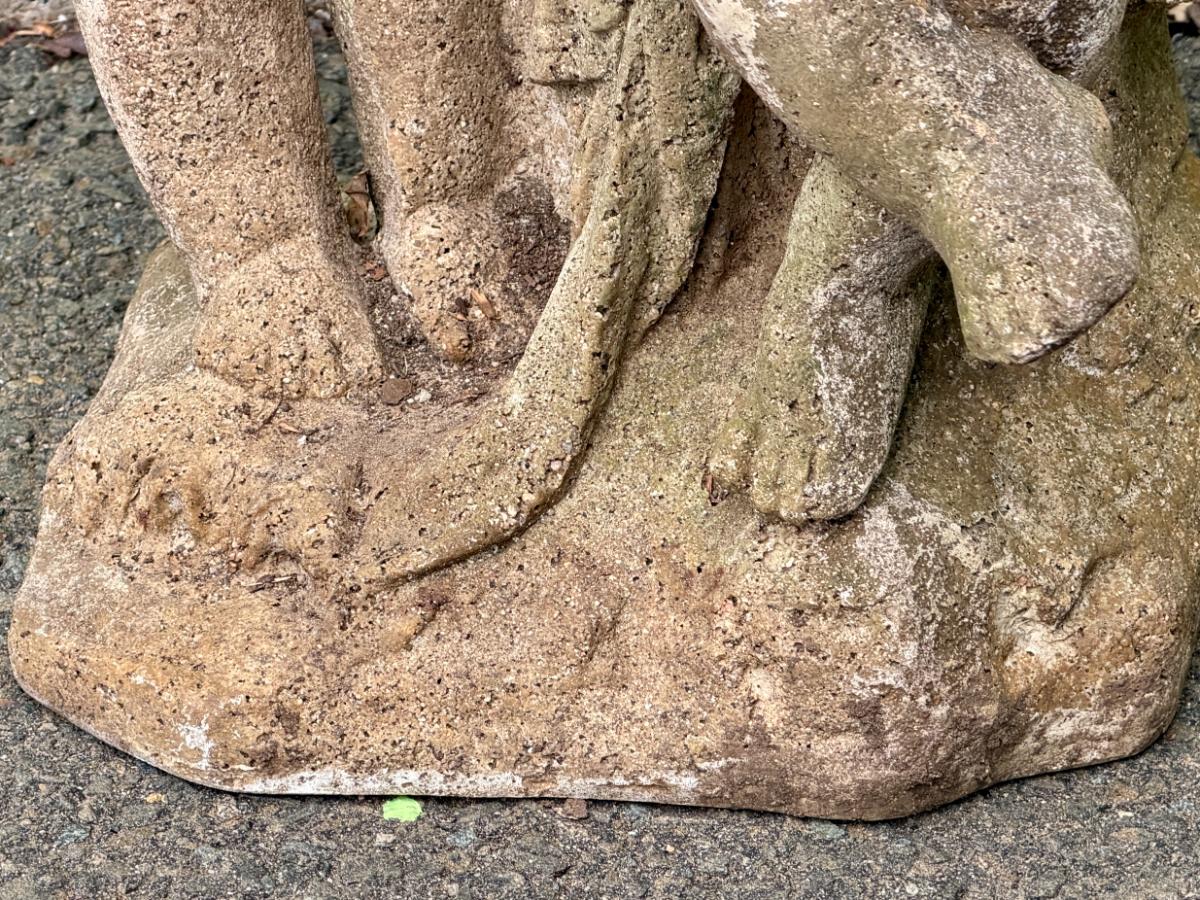 Two Cherubs Whispering Secrets Garden Statue