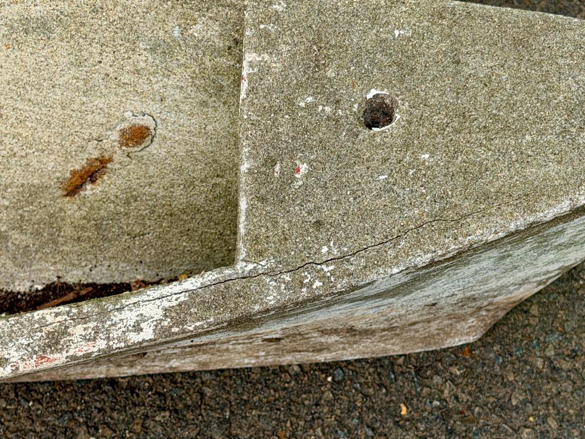 Canoe Shaped Oversized Concrete Planter