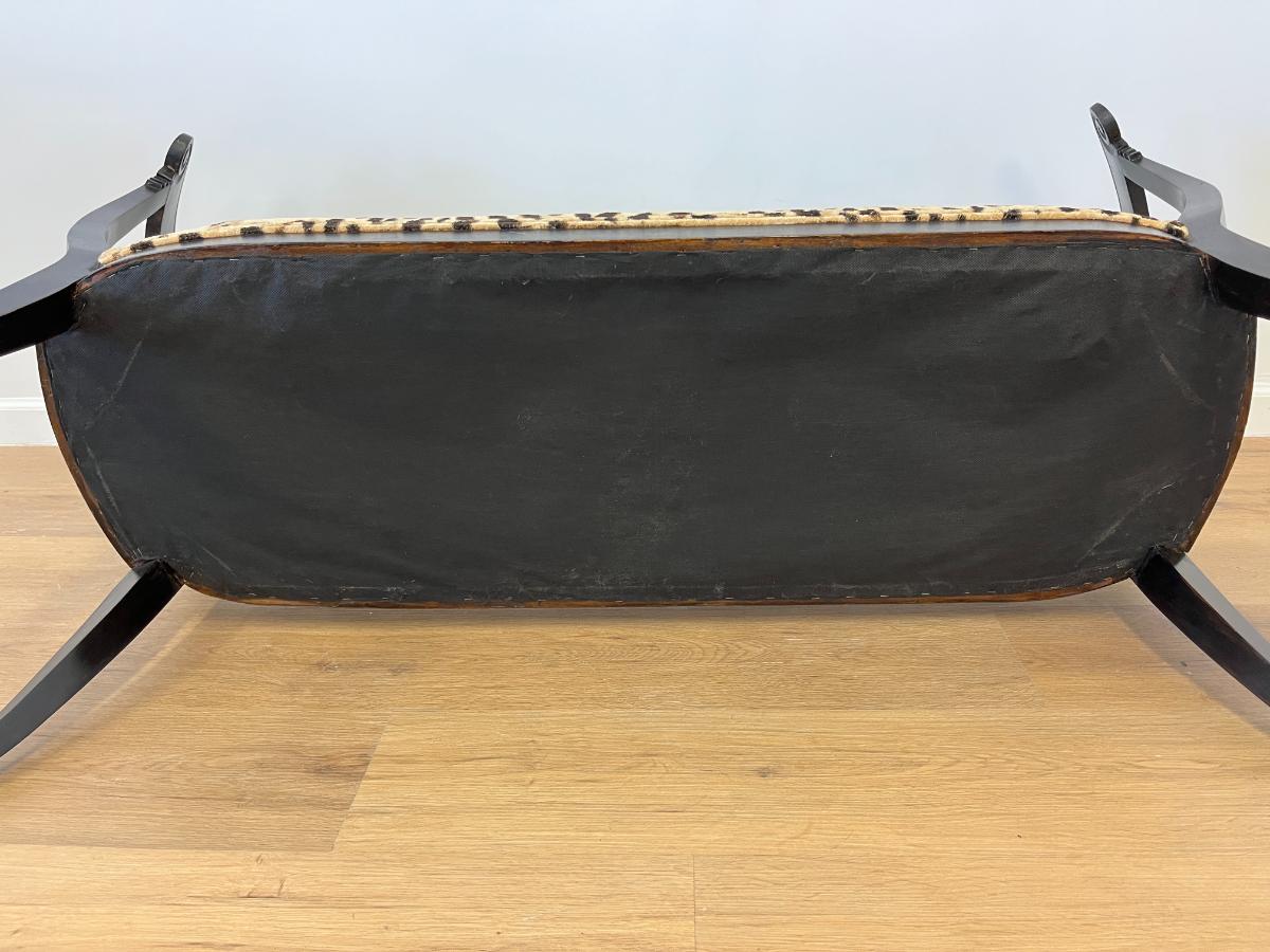 Vintage Hollywood Regency Custom Upholstered Bench