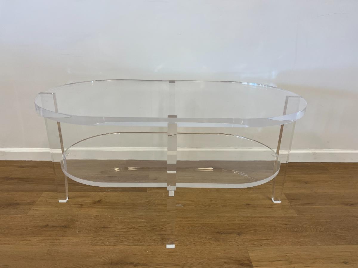 Vintage Two-Tier Lucite Coffee Table