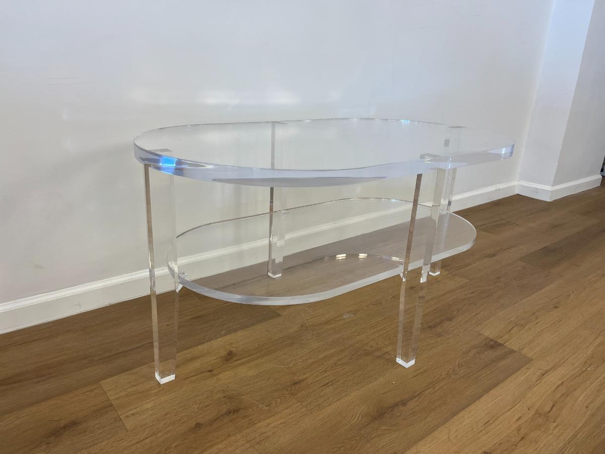Vintage Two-Tier Lucite Coffee Table