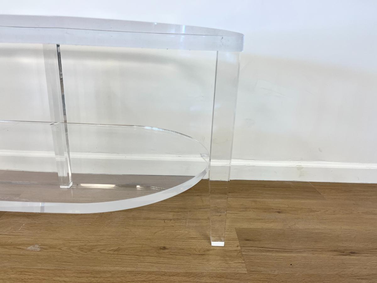 Vintage Two-Tier Lucite Coffee Table