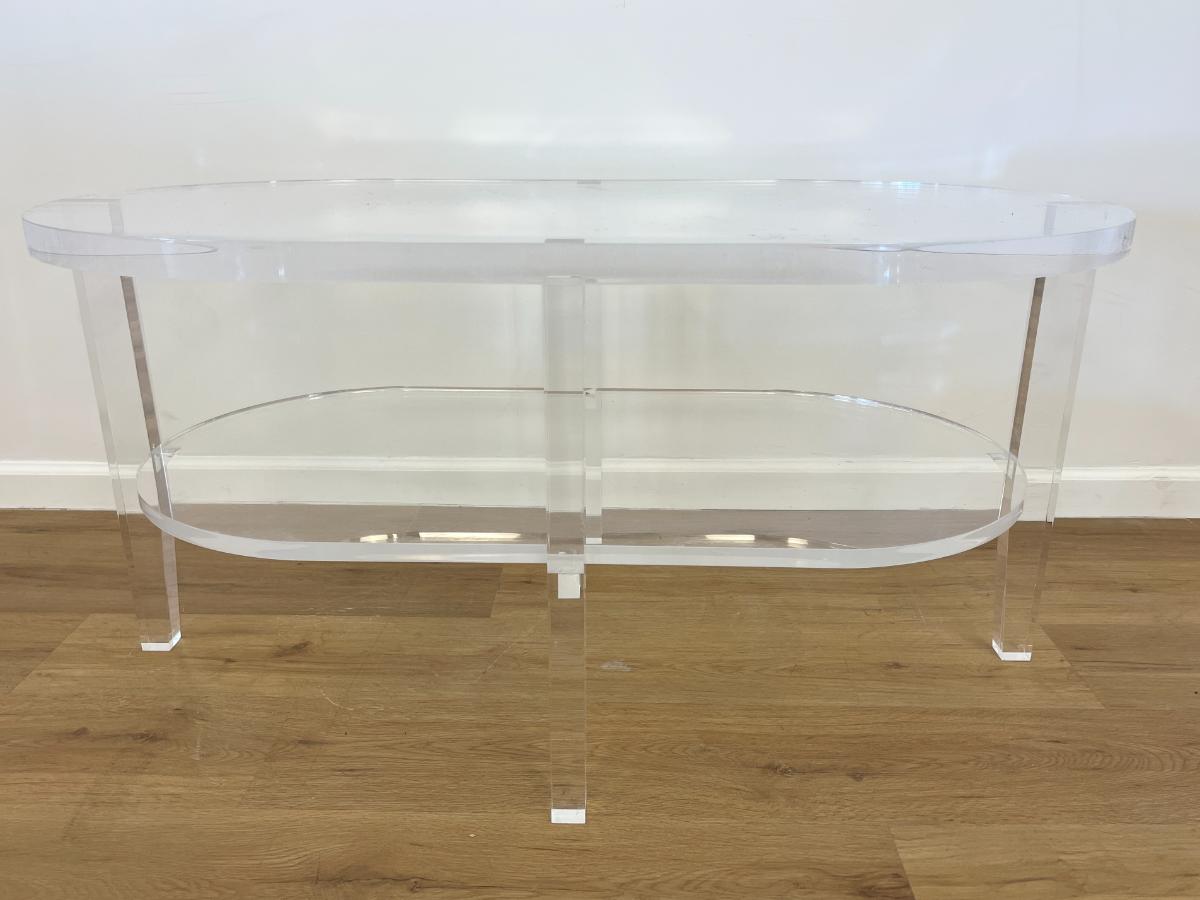 Vintage Two-Tier Lucite Coffee Table