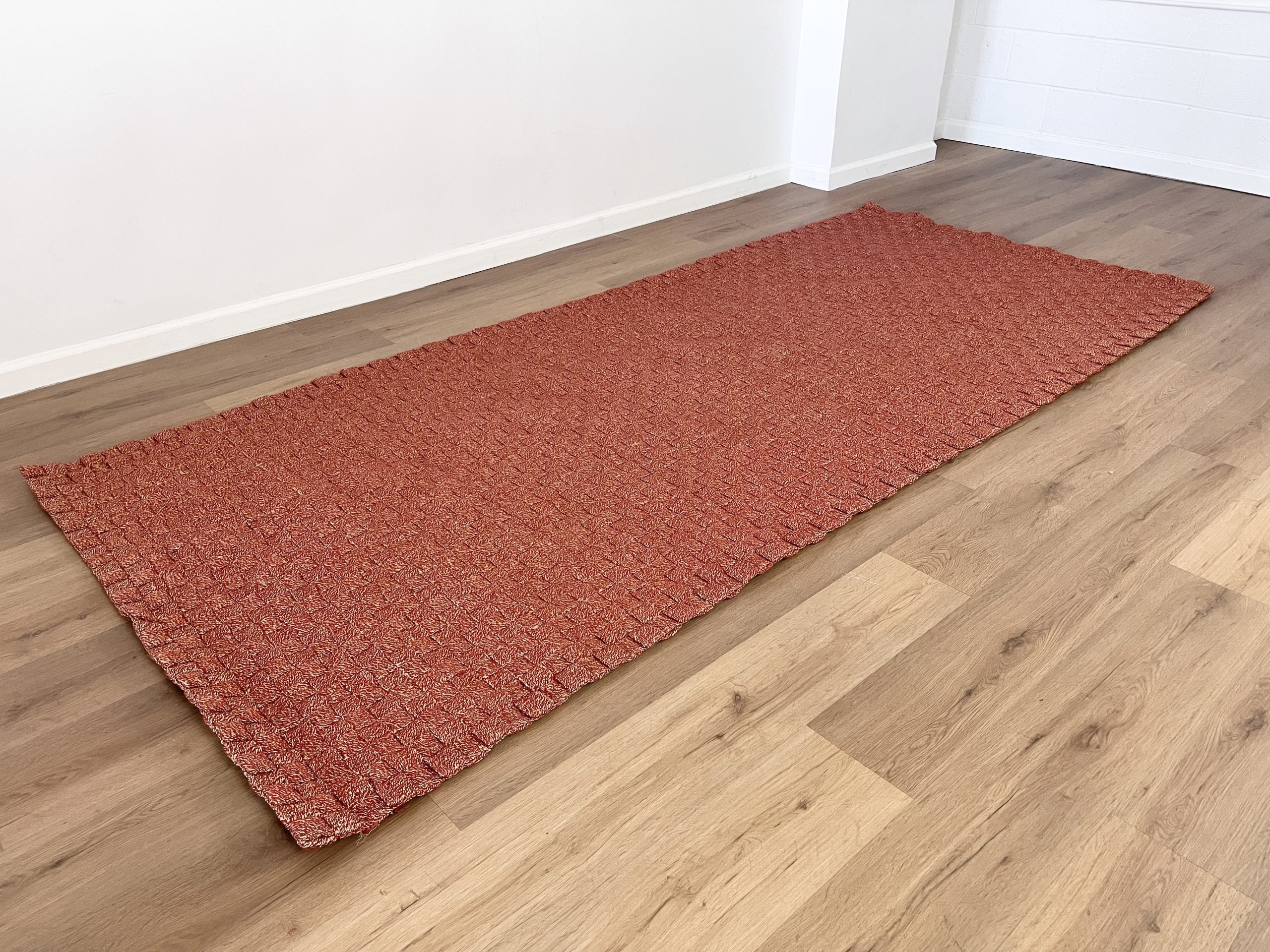 Burnt Orange Woven Rug