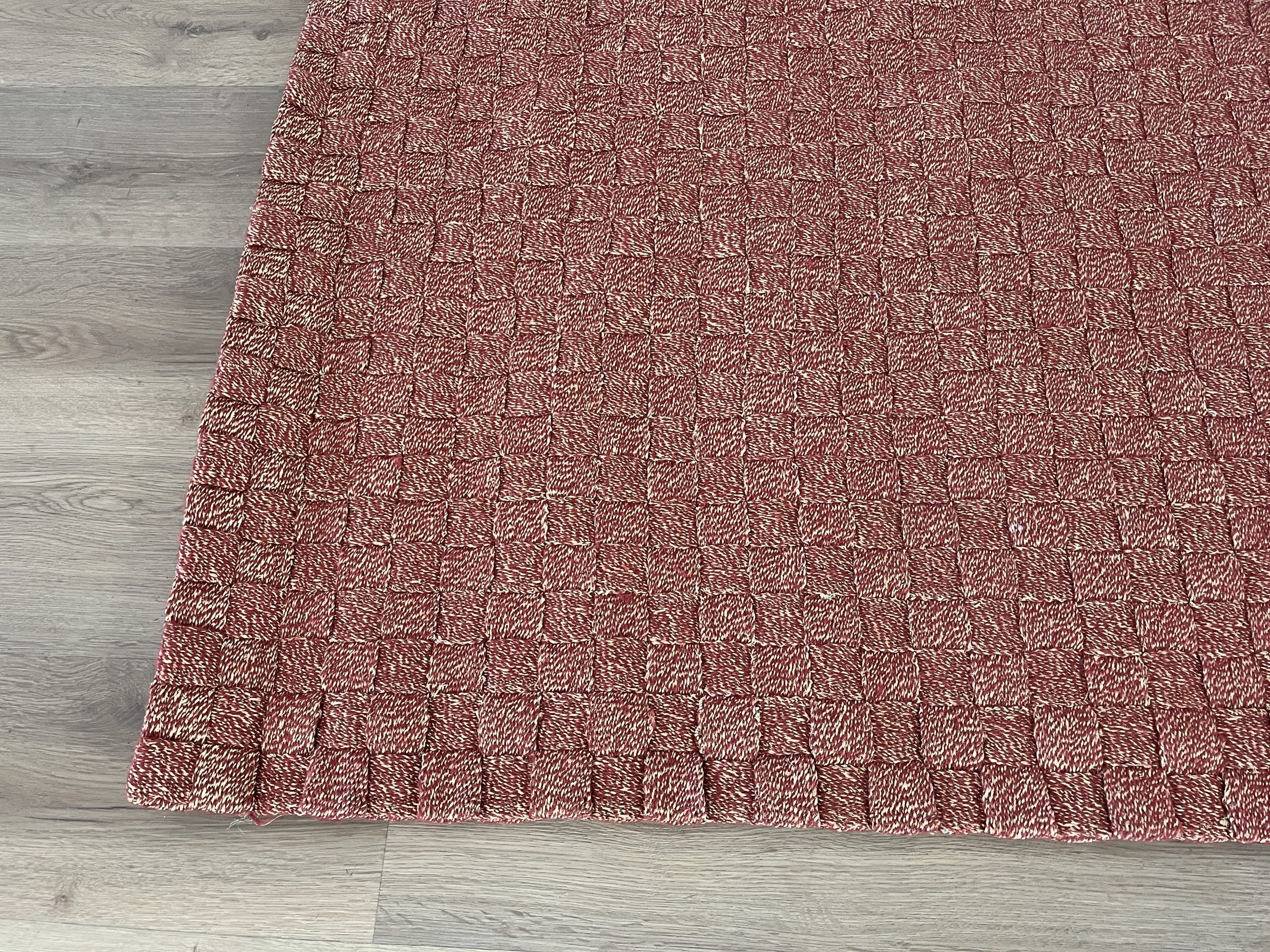 Burnt Orange Woven Rug