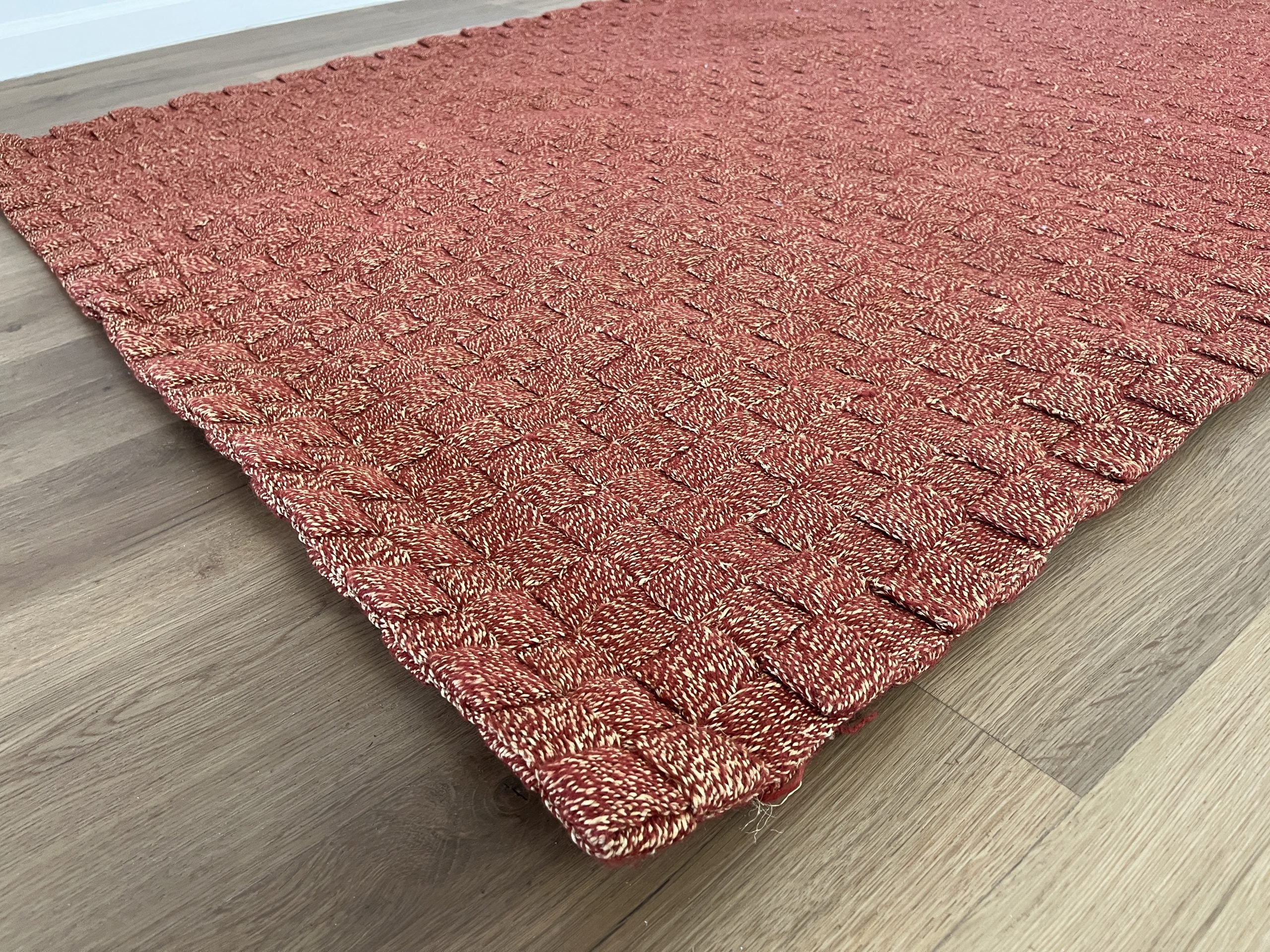 Burnt Orange Woven Rug
