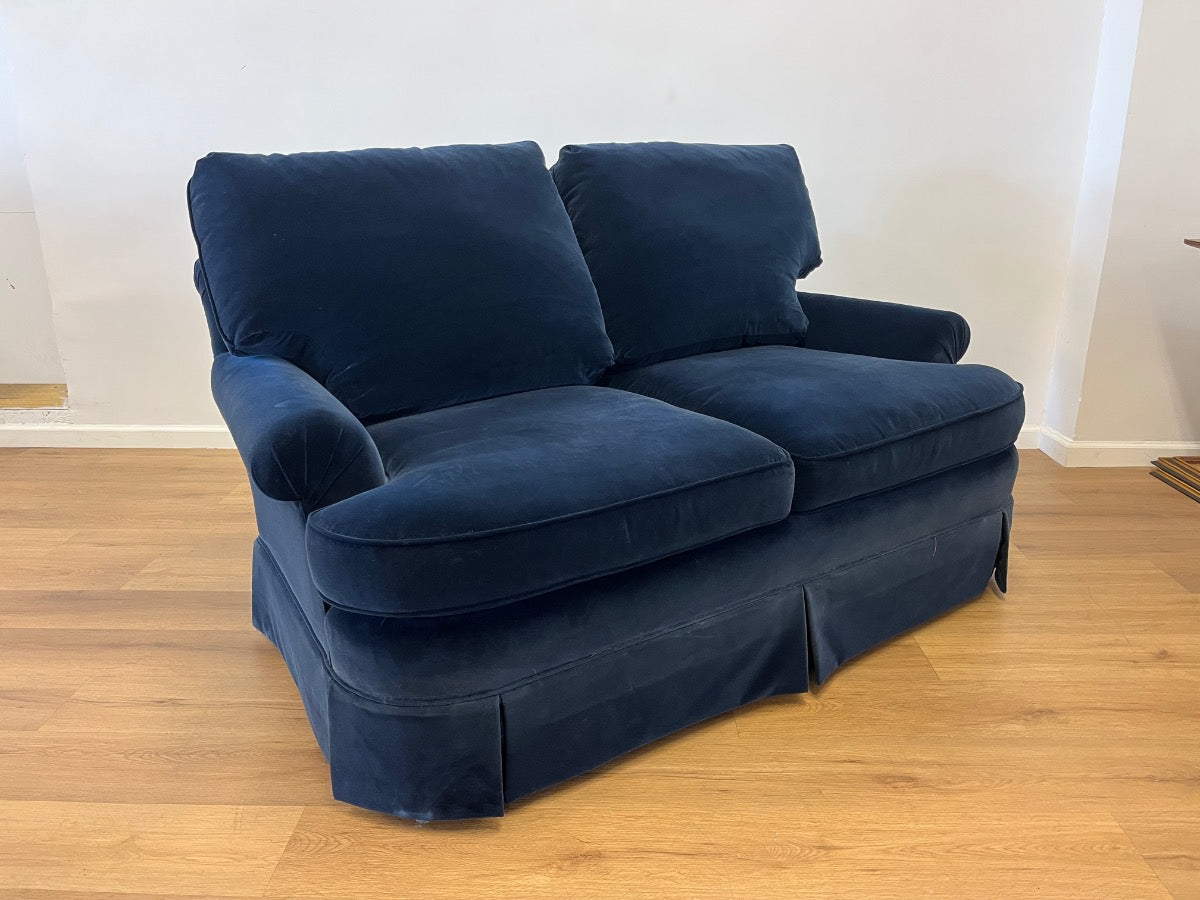 Baker Blue Velvet Loveseat, 2 of 2