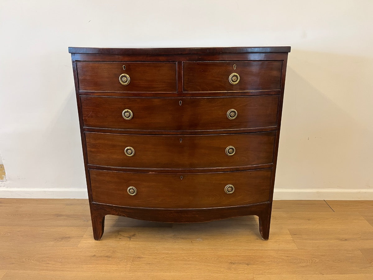 Antique Mahogany Bowfront Chest of Drawers