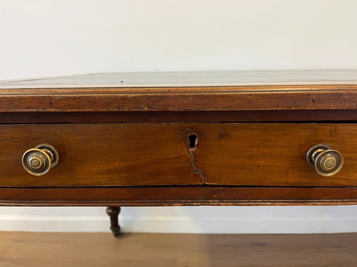 Mahogany Writing Table with Leather Top