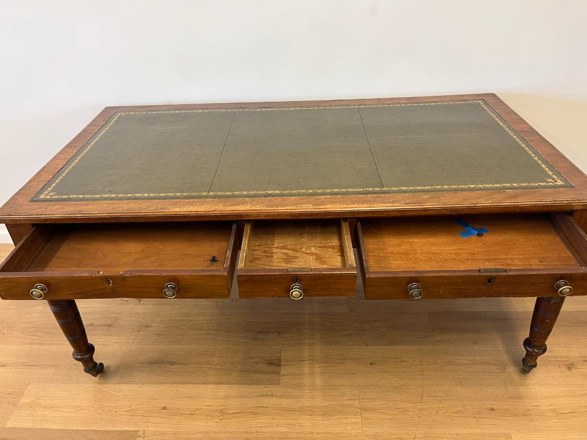 Mahogany Writing Table with Leather Top