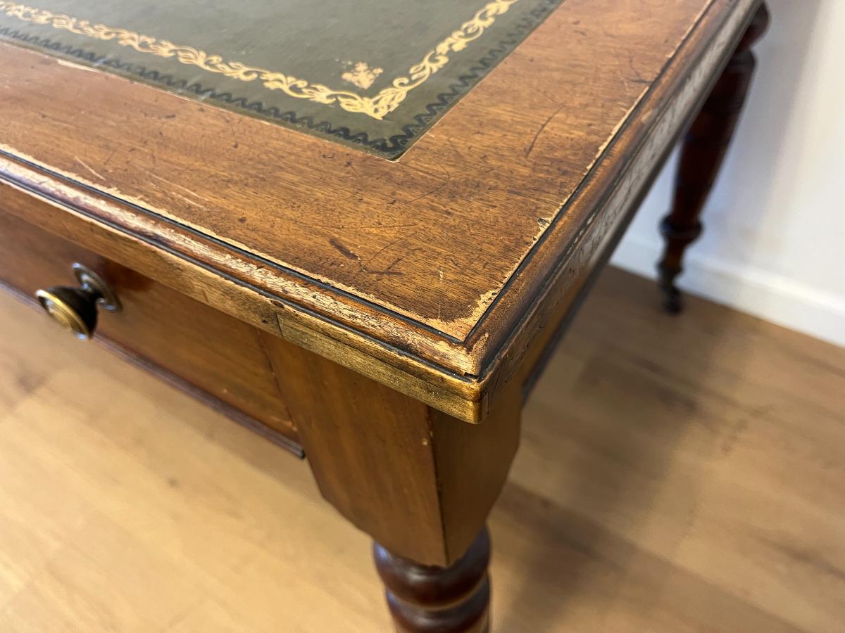 Mahogany Writing Table with Leather Top