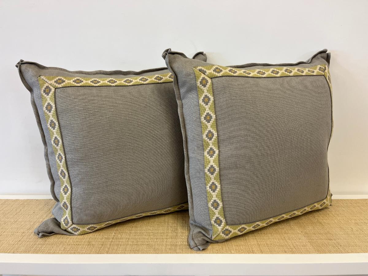 Ryan Studio Gray Pillows, Pair