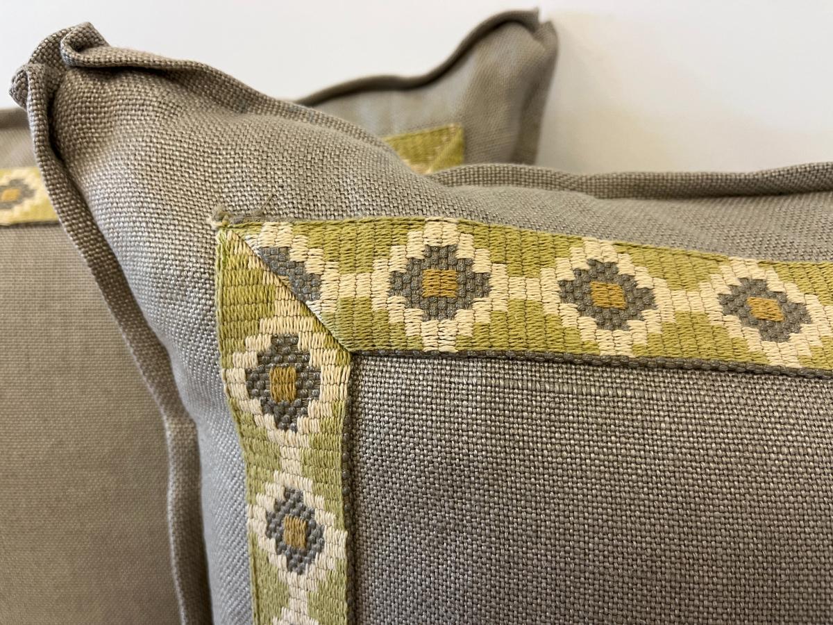 Ryan Studio Gray Pillows, Pair