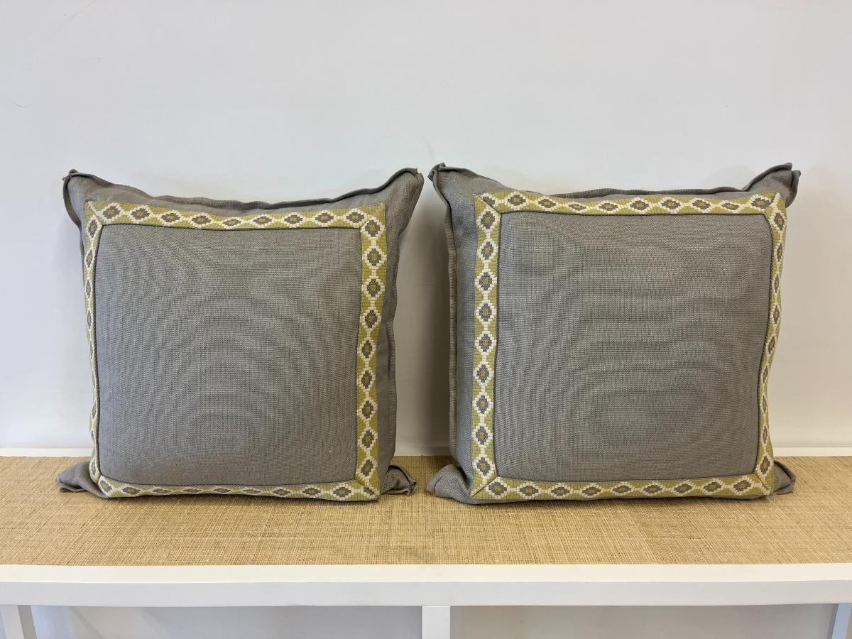 Ryan Studio Gray Pillows, Pair