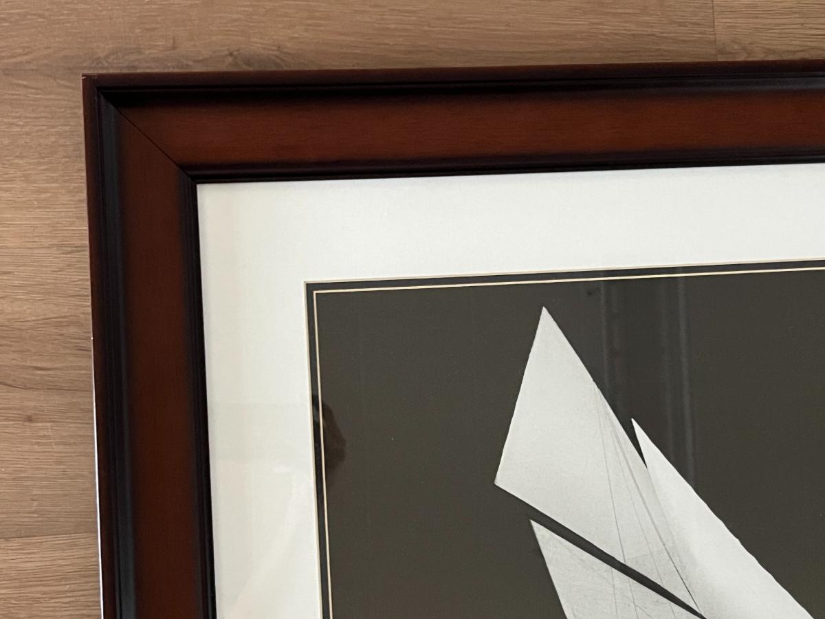 Grand-Scale Gilded Age Framed Yacht Art Prints from Adrien Linford, Set of 4