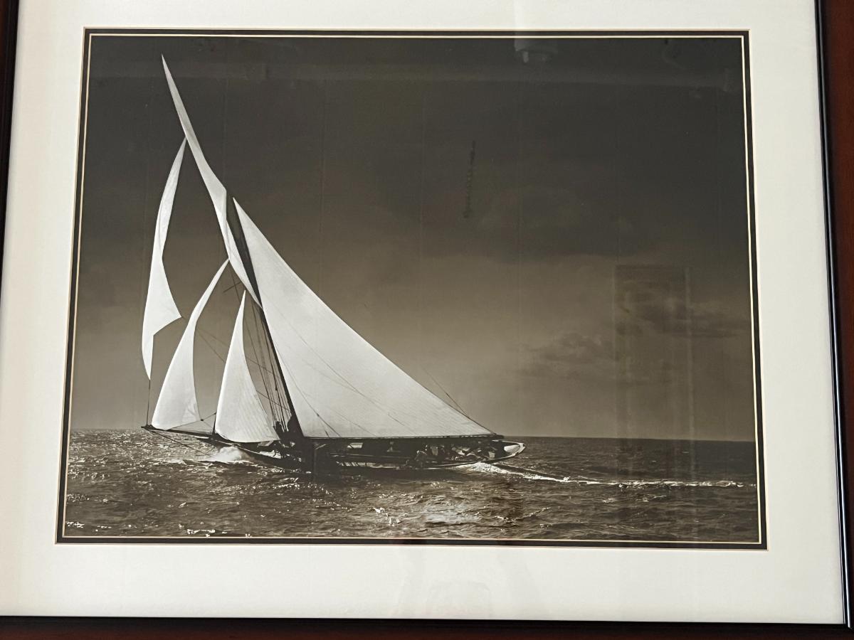 Grand-Scale Gilded Age Framed Yacht Art Prints from Adrien Linford, Set of 4