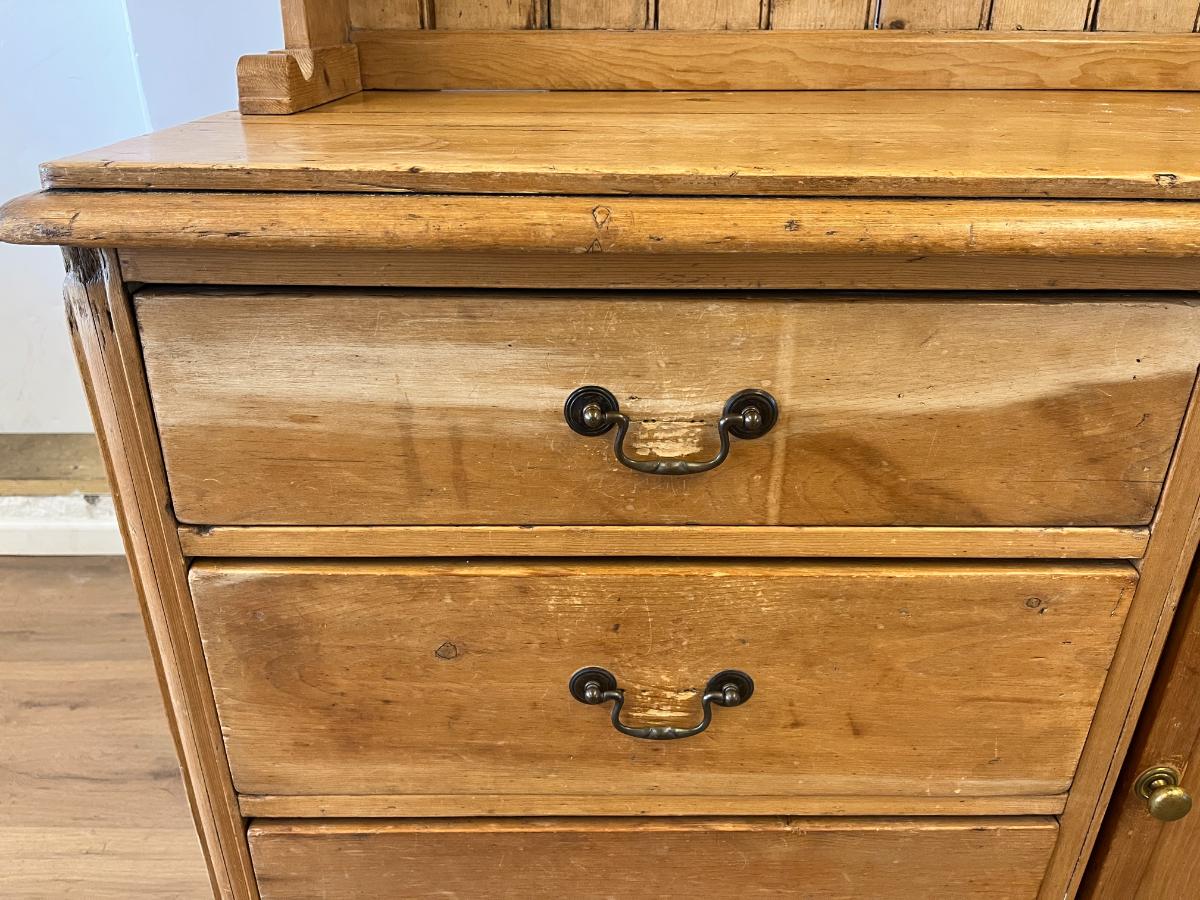 19th C. English Pine Lancashire Dresser